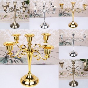 3/5 Arms Metal Crafts Candelabra Alloy Candle Holder Stand Wedding Home Decor   263553804786